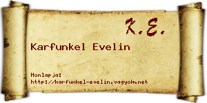Karfunkel Evelin névjegykártya